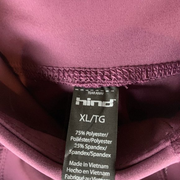 Hind Legging Women's XL Purple Pockets Stretch Mesh Detail Yoga Pull On 7006 - Picture 9 of 11